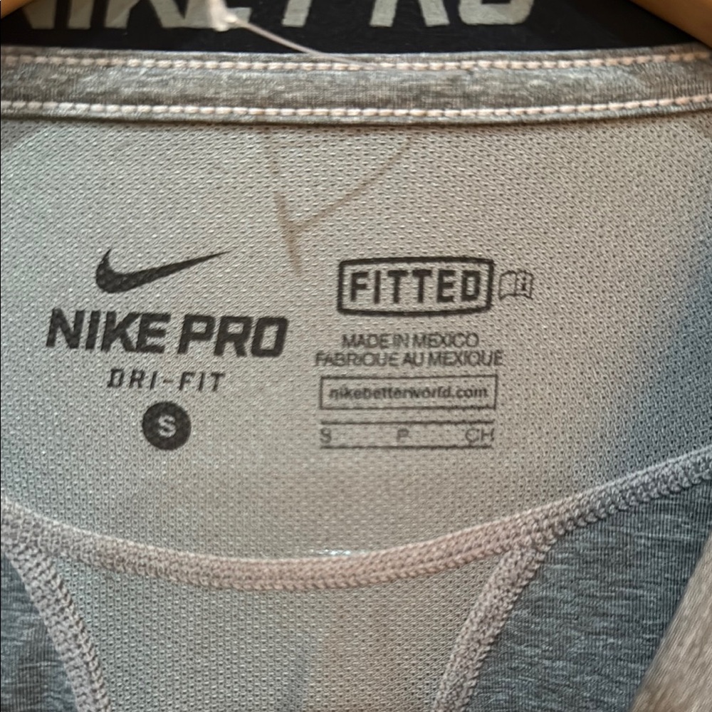Nike Gray Long Sleeve Athletic Tee - Picture 3 of 5